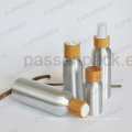 Cosmetic Aluminum Bottle with Bamboo Screw Top (PPC-ACB-064)